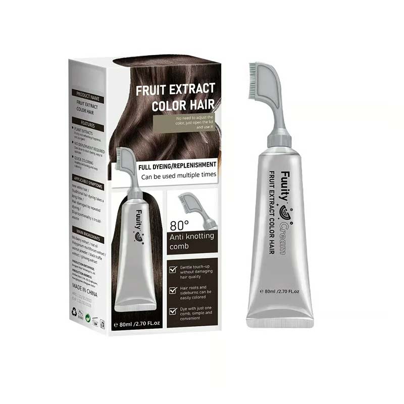 ⏳🔥Last Day-Buy 1 Get 1 Free🔥⏰Botanical Fruit Essence Hair Color Cream – Full Gray Coverage, Nourishing Care & Fuller-Looking Hair