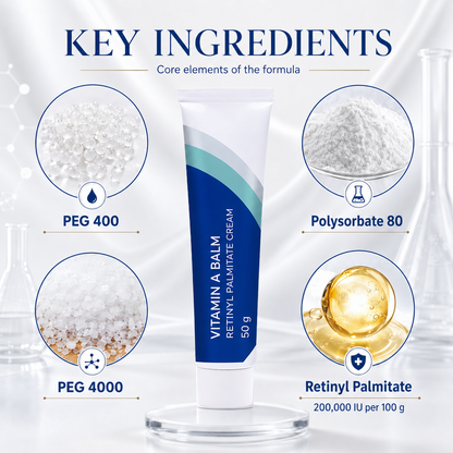 French Vitamin A Balm 50g – Retinyl Palmitate Cream for Smoother, Firmer-Looking & Hydrated Skin