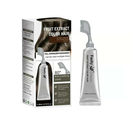 ⏳🔥Last Day-Buy 1 Get 1 Free🔥⏰Botanical Fruit Essence Hair Color Cream – Full Gray Coverage, Nourishing Care & Fuller-Looking Hair